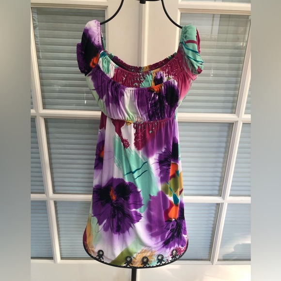 👗 Bright Multi-Color Dress From Nordstroms. - Picture 4 of 9